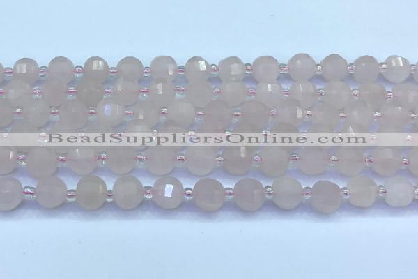 CME343 15 inches 8mm pumpkin rose quartz beads