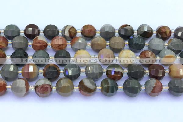 CME366 15 inches 10mm pumpkin picture jasper beads