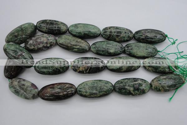 CME38 15.5 inches 20*40mm oval emerald gemstone beads