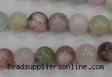 CMG113 15.5 inches 10mm round natural morganite beads wholesale