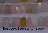 CMG220 15.5 inches 4*6mm faceted rondelle morganite beads