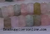 CMG221 15.5 inches 5*8mm faceted rondelle morganite beads