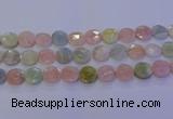 CMG255 15.5 inches 14mm faceted coin morganite beads