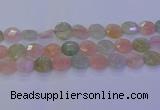 CMG256 15.5 inches 16mm faceted coin morganite beads