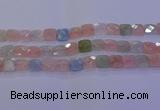 CMG260 15.5 inches 12*12mm faceted square morganite beads