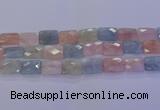 CMG280 15.5 inches 13*18mm faceted rectangle morganite beads