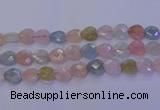 CMG285 15.5 inches 14*14mm faceted heart morganite beads