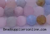 CMG302 15.5 inches 8mm round matte morganite beads wholesale