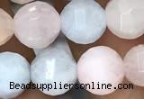 CMG308 15.5 inches 8mm faceted round morganite beads