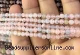 CMG335 15.5 inches 4mm round natural morganite beads