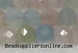 CMG350 15.5 inches 6mm faceted round amethyst gemstone beads