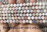 CMG378 15.5 inches 6mm faceted round morganite gemstone beads