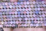 CMG415 15.5 inches 6mm faceted round morganite gemstone beads