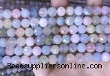 CMG416 15.5 inches 8mm faceted round morganite gemstone beads