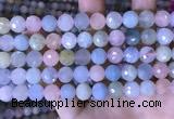 CMG417 15.5 inches 10mm faceted round morganite gemstone beads