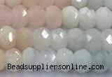 CMG456 15 inches 4*6mm faceted rondelle morganite beads