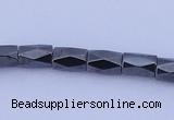 CMH12 16 inches 6*8mm faceted column magnetic hematite beads