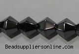 CMH136 15.5 inches 8*8mm faceted bicone magnetic hematite beads