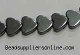 CMH174 15.5 inches 6*6mm heart magnetic hematite beads wholesale