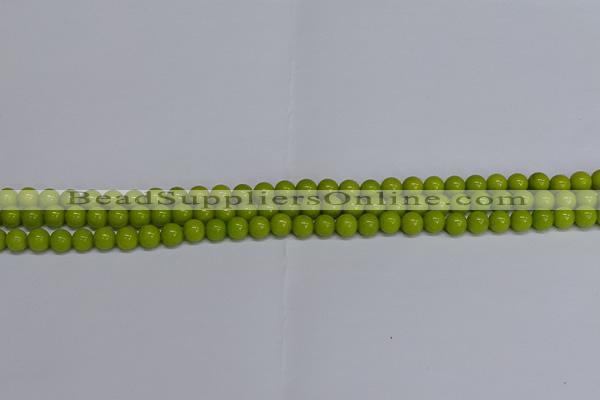 CMJ268 15.5 inches 6mm round Mashan jade beads wholesale