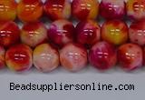 CMJ402 15.5 inches 8mm round rainbow jade beads wholesale