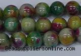 CMJ416 15.5 inches 8mm round rainbow jade beads wholesale