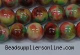 CMJ424 15.5 inches 10mm round rainbow jade beads wholesale