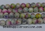 CMJ435 15.5 inches 4mm round rainbow jade beads wholesale