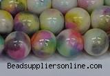 CMJ439 15.5 inches 12mm round rainbow jade beads wholesale