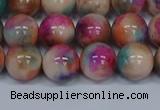 CMJ445 15.5 inches 10mm round rainbow jade beads wholesale