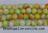 CMJ449 15.5 inches 4mm round rainbow jade beads wholesale