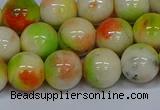 CMJ453 15.5 inches 12mm round rainbow jade beads wholesale