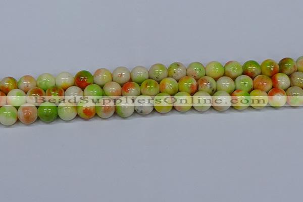 CMJ453 15.5 inches 12mm round rainbow jade beads wholesale