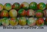 CMJ458 15.5 inches 8mm round rainbow jade beads wholesale