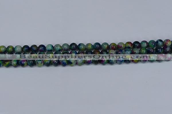 CMJ465 15.5 inches 8mm round rainbow jade beads wholesale