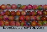 CMJ470 15.5 inches 4mm round rainbow jade beads wholesale