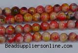 CMJ484 15.5 inches 4mm round rainbow jade beads wholesale