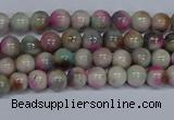 CMJ491 15.5 inches 4mm round rainbow jade beads wholesale