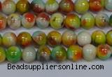 CMJ499 15.5 inches 6mm round rainbow jade beads wholesale