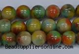 CMJ501 15.5 inches 10mm round rainbow jade beads wholesale