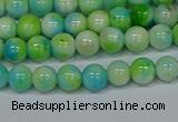 CMJ520 15.5 inches 6mm round rainbow jade beads wholesale