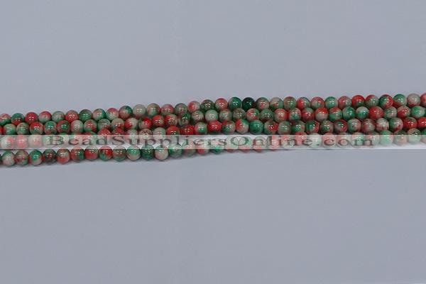 CMJ533 15.5 inches 4mm round rainbow jade beads wholesale