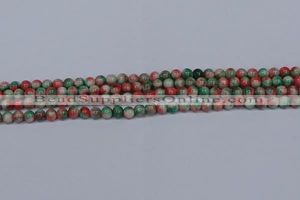 CMJ534 15.5 inches 6mm round rainbow jade beads wholesale