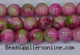 CMJ549 15.5 inches 8mm round rainbow jade beads wholesale