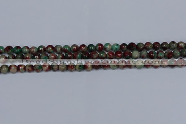 CMJ569 15.5 inches 6mm round rainbow jade beads wholesale