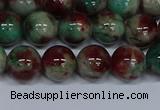 CMJ571 15.5 inches 10mm round rainbow jade beads wholesale