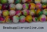 CMJ590 15.5 inches 6mm round rainbow jade beads wholesale