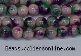 CMJ597 15.5 inches 6mm round rainbow jade beads wholesale