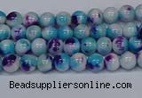 CMJ610 15.5 inches 4mm round rainbow jade beads wholesale