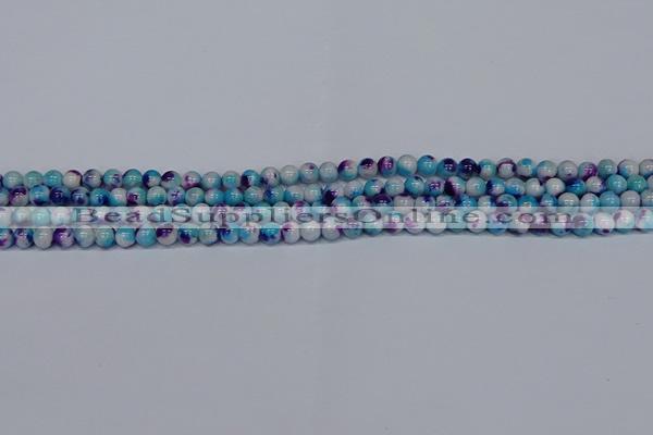 CMJ610 15.5 inches 4mm round rainbow jade beads wholesale